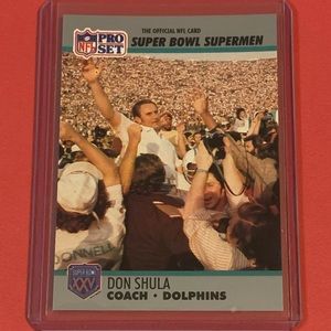 Don Shula #30 1990 Pro Set [Super Bowl 160] Football Trading Card